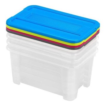 SET 4x Opbergdoos TEX BOX 4,5 l