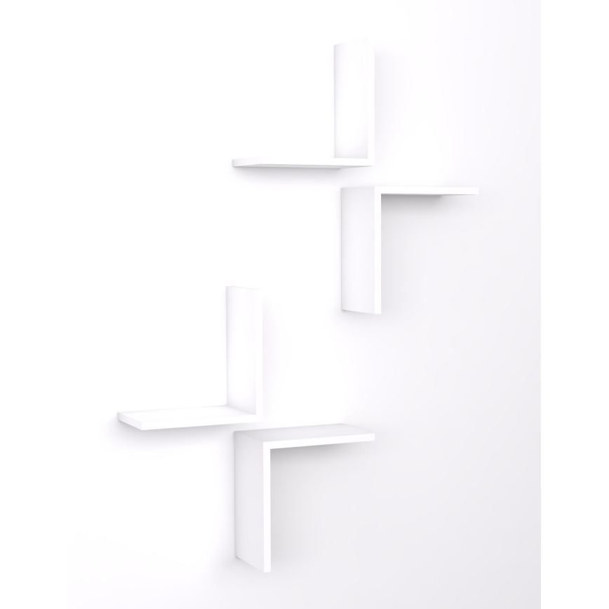 SET 4x Wandplank FACE 32x28 cm wit
