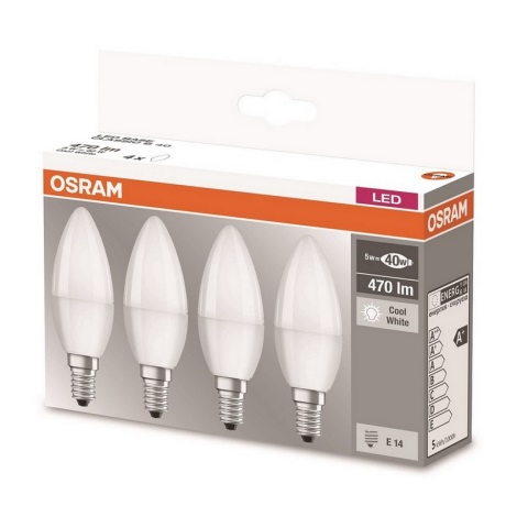 SET 4xLED Lamp E14/5W/230V 4000K - Osram