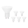 Set 6x dimbare LED RGBW-lampen MESH GU10/6,5W/230V 2700-6500K + afstandsbediening - Aigostar