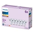 SET 6x LED Lamp Philips GU10/4,6W/230V 2700K