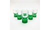 Set 6x likeur glas doorzichtig groen