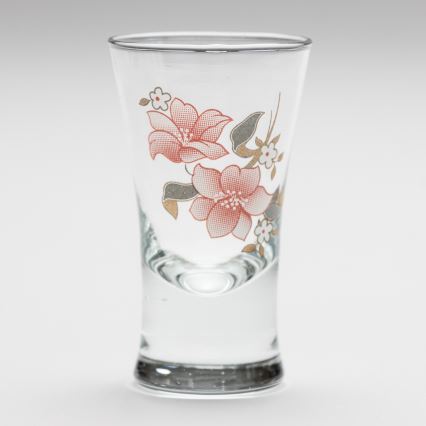 Set 6x likeur glas met een boeketmotief nr. 2