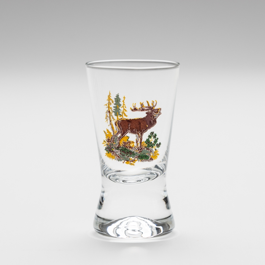 Set 6x likeur glas met een jachtmotief