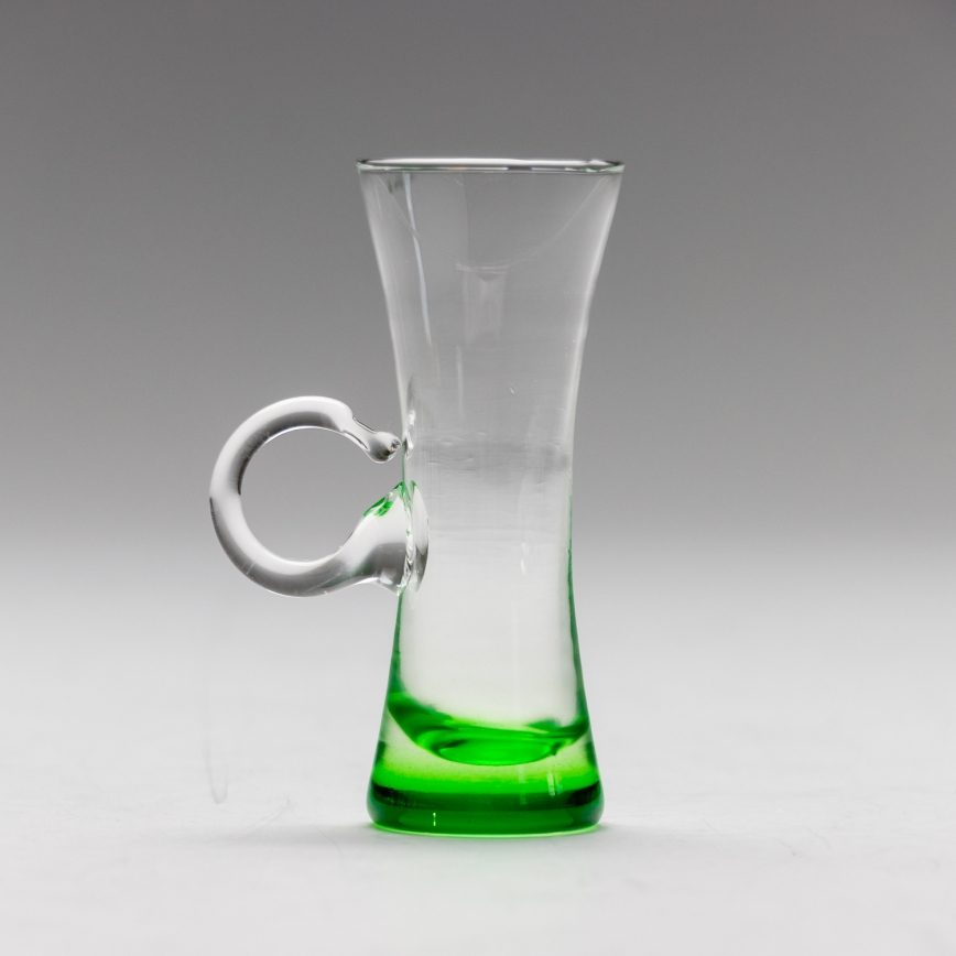 Set 6x likeurglas met handvat groen