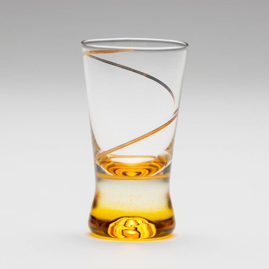 Set 6x shotglas 25 mm doorzichtig geel