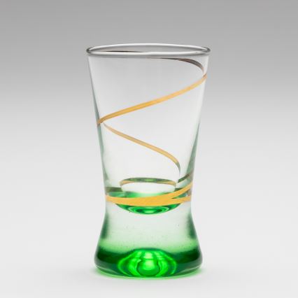 Set 6x shotglas 25 mm doorzichtig groen