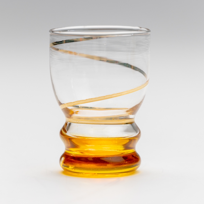 Set 6x shotglas doorzichtig geel