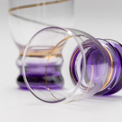 Set 6x shotglas doorzichtig paars