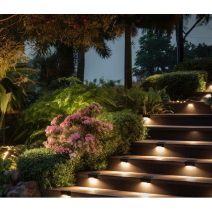 SET 8x LED Solarverlichting voor trappen LED/0,06W/1,2V 3000K IP44 600 mAh