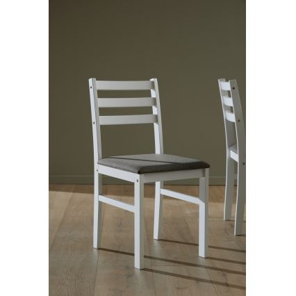 SET Eettafel + 4x Stoelen EMILY wit