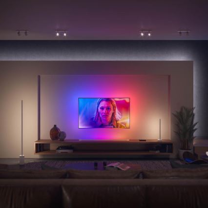 SET - LED RGBW dimbare strip Philips Hue WHITE AND COLOR AMBIANCE 2m LED/20W/230V + 4x Dimbare lamp Philips A60 E27/6,5W/230V 2000-6500K