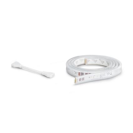 SET - LED RGBW dimbare strip Philips Hue WHITE AND COLOR AMBIANCE 2m LED/20W/230V + strip 1m LED/11W/12V