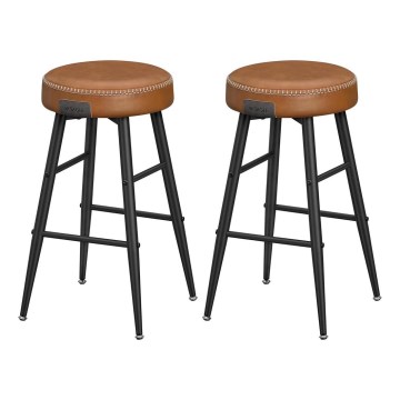 Set van 2 barkrukken LIOR, bruin/zwart