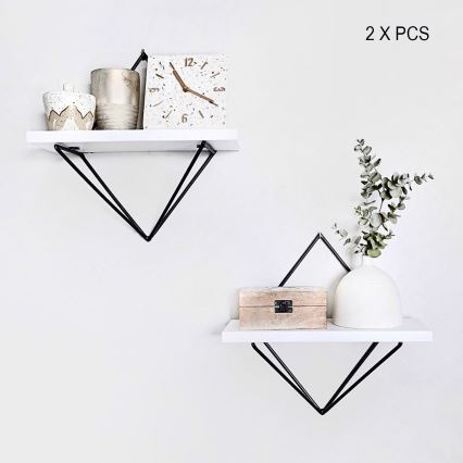 Set van 2 DIA-planken, wit/zwart