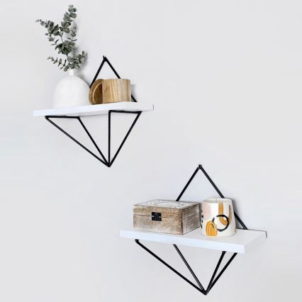 Set van 2 DIA-planken, wit/zwart