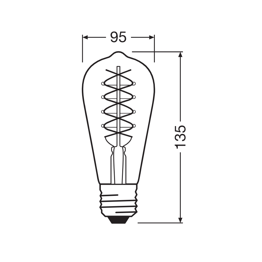 Set van 2 dimbare LED-filamentlampen E27/4,8W/230V 2200K - Osram