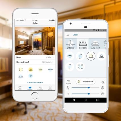 Set van 2 dimbare LED-lampen A60 E27/9W/230V 2700K met Wi‑Fi + afstandsbediening - WiZ