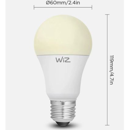 Set van 2 dimbare LED-lampen A60 E27/9W/230V 2700K Wi-Fi + afstandsbediening - WiZ