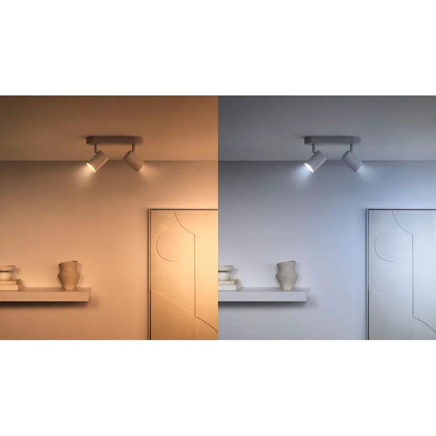 SET van 2 dimbare LED-lampen met bewegingssensor PAR16 GU10/4,7W/230V 2700-6500K CRI 90 Wi-Fi - WiZ