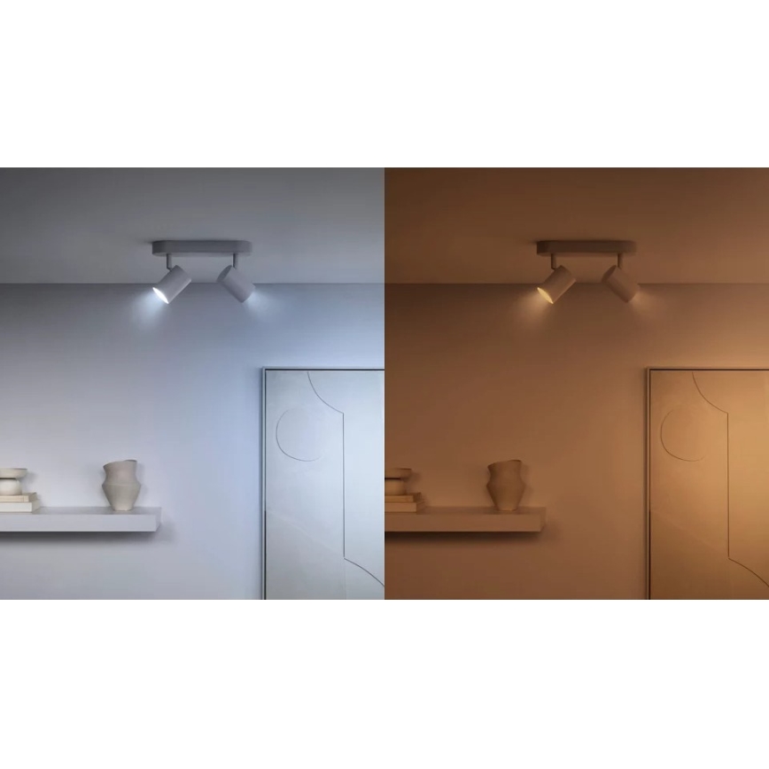 SET van 2 dimbare LED-lampen met bewegingssensor PAR16 GU10/4,7W/230V 2700-6500K CRI 90 Wi-Fi - WiZ