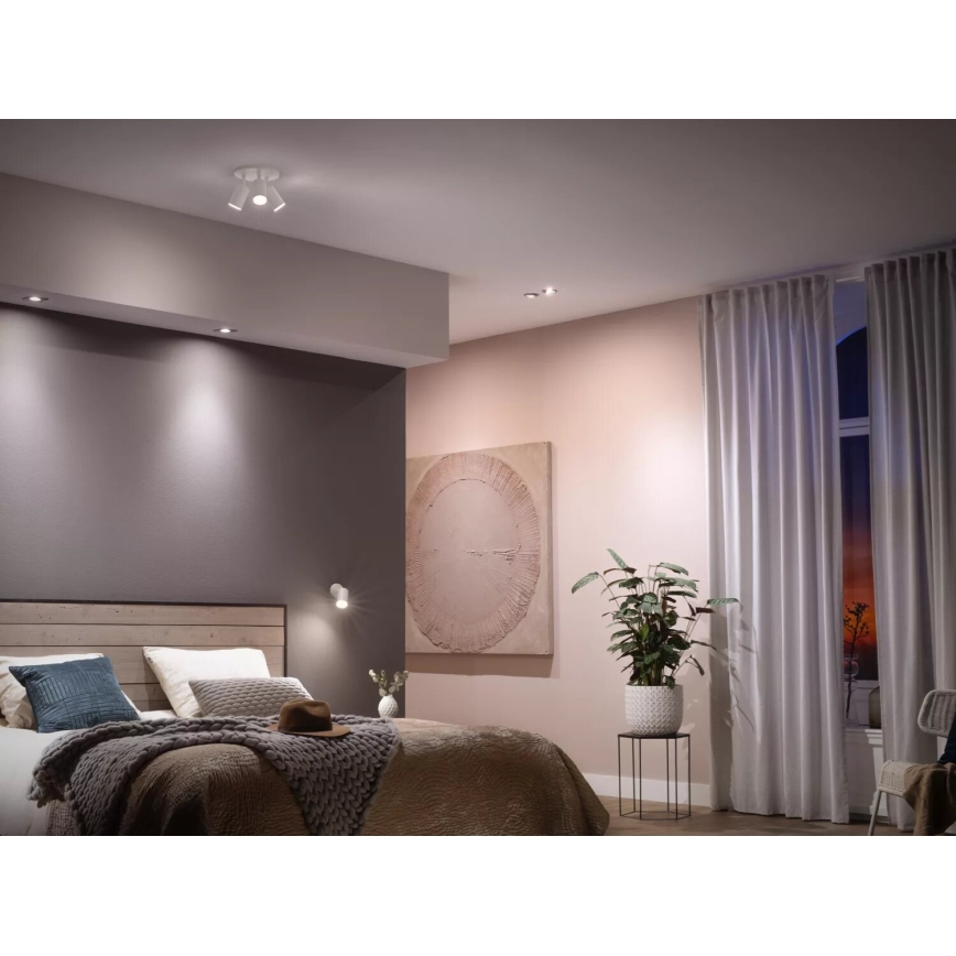 Set van 2 dimbare Philips Hue White Ambiance GU10/4,2W/230V 2200-6500K + Hue Bridge