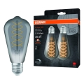 SET van 2 dimbare LED-lampen VINTAGE FILAMENT E27/7,8W/230V 1800K - Osram