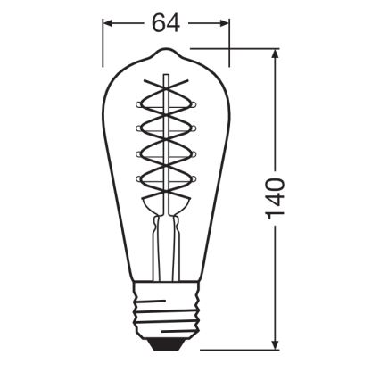 SET van 2 dimbare LED-lampen VINTAGE FILAMENT E27/7,8W/230V 1800K - Osram