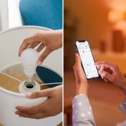Set van 2 dimbare Philips SMART A60 RGB LED-lampen E27/12,5W/230V 2200-6500K