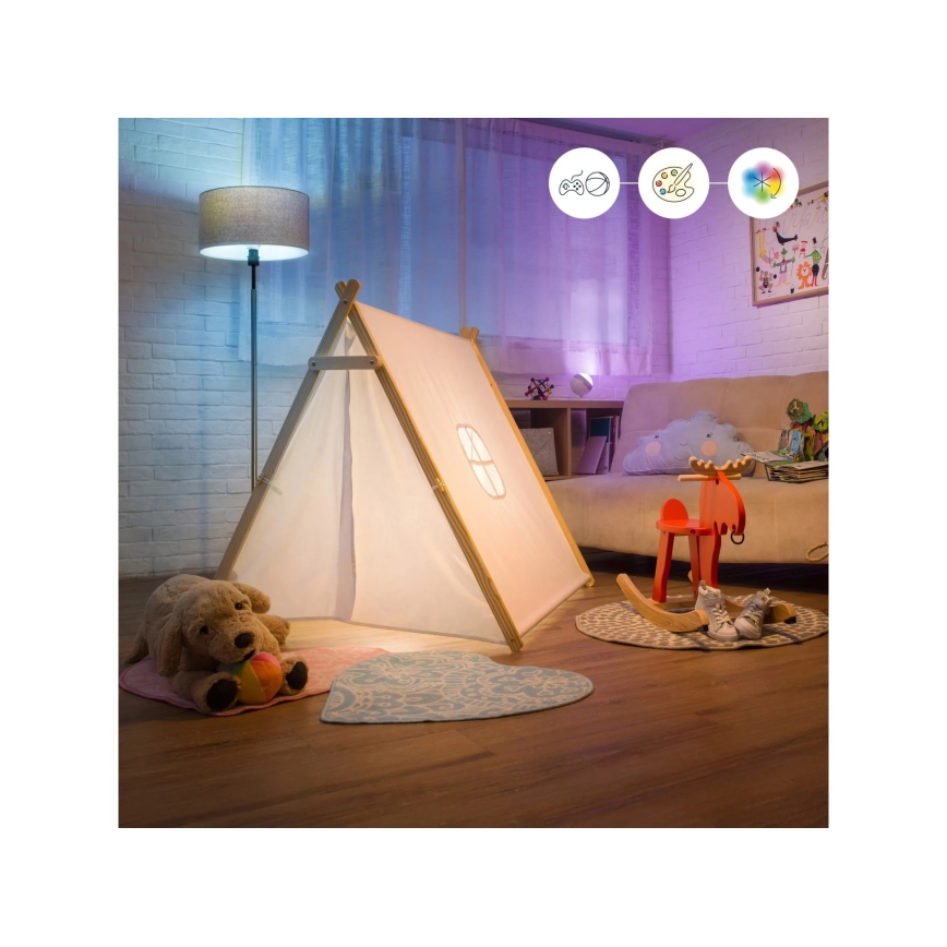 Set van 2 dimbare LED RGBW-lampen A60 E27/9W/230V 2200-6500K Wi-Fi + afstandsbediening - WiZ
