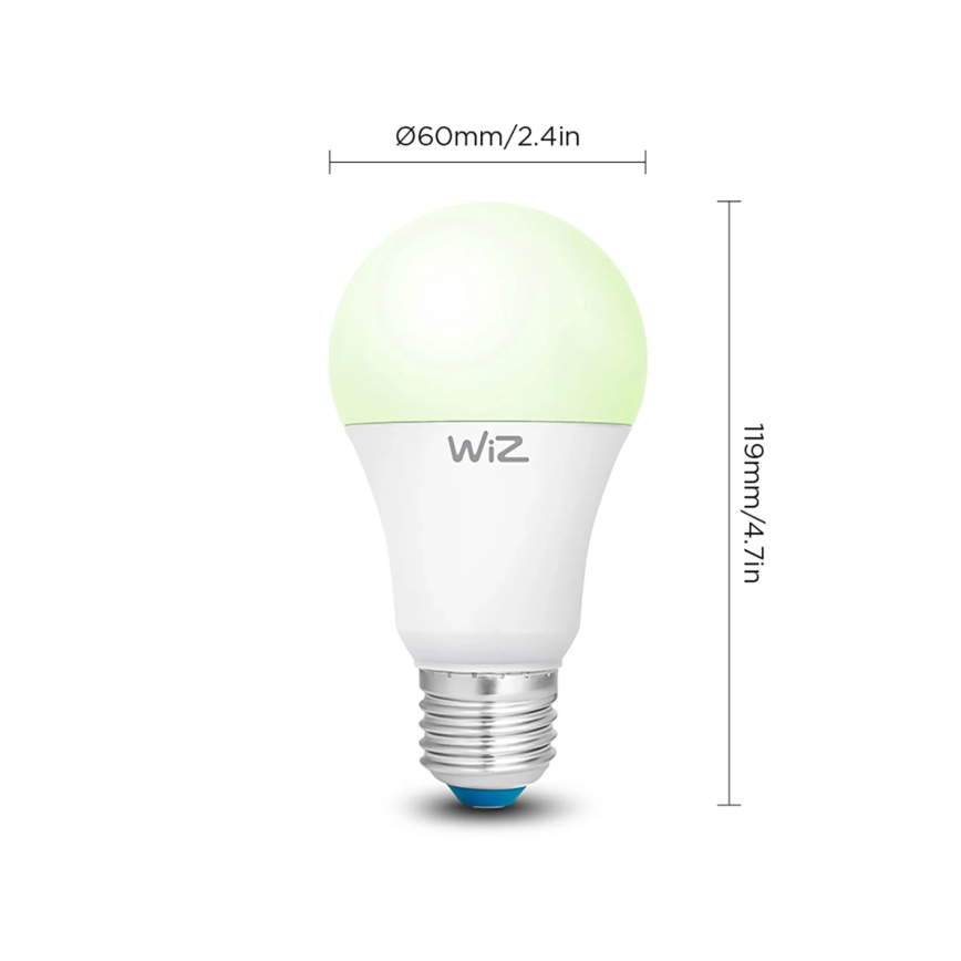 Set van 2 dimbare LED RGBW-lampen A60 E27/9W/230V 2200-6500K Wi-Fi + afstandsbediening - WiZ