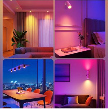 Set van 2 dimbare LED RGBWW-lampen MATTER E14/5W/230V 2700-6500K Wi-Fi - Govee