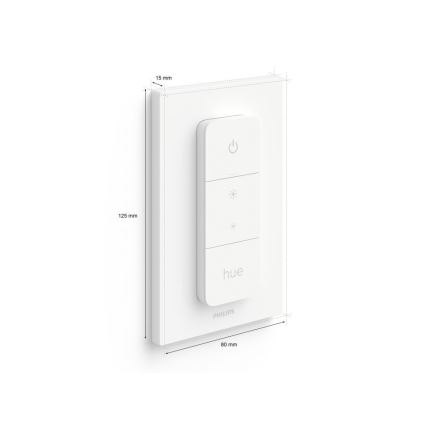 Set van 2 dimbare Philips Hue WHITE AMBIANCE GU10/4,2W/230V 2200-6500K LED-spots + dimmer-schakelaar