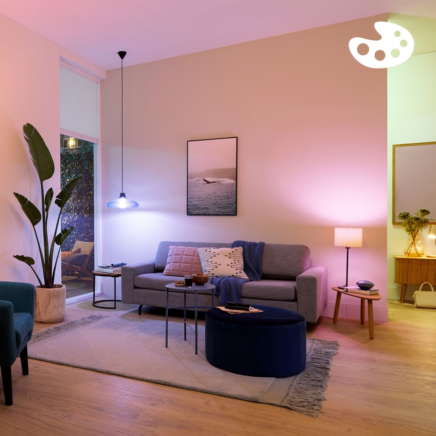 Set van 2 dimbare RGB-LED-lampen Philips SMART A60 E27/8,5W/230V 2200-6500K