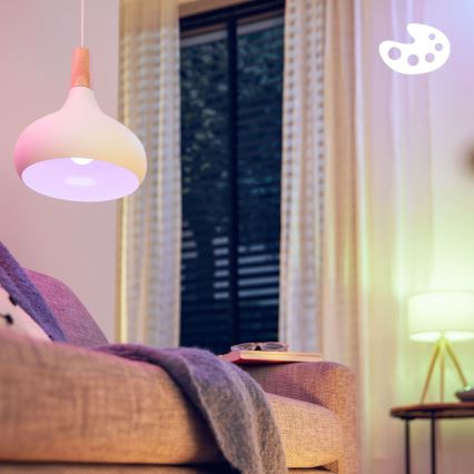 SET 2x dimbare RGB-LED-lamp Philips SMART C37 E14/4,9W/230V 2200-6500K CRI 90