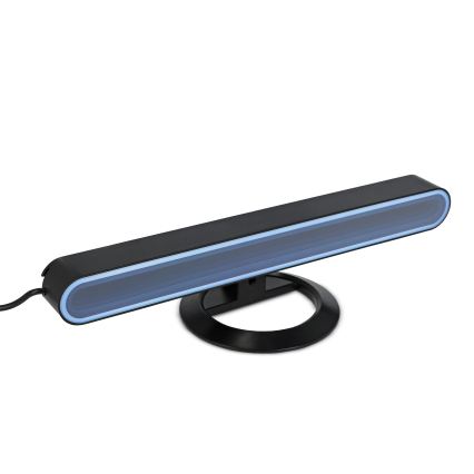 SET van 2 dimbare RGBIC-LED tafellampen, 5W/5V, zwart + afstandsbediening