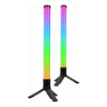 Set van 2 dimbare RGBIC LED-tafellampen LED/5W/5V zwart + afstandsbediening