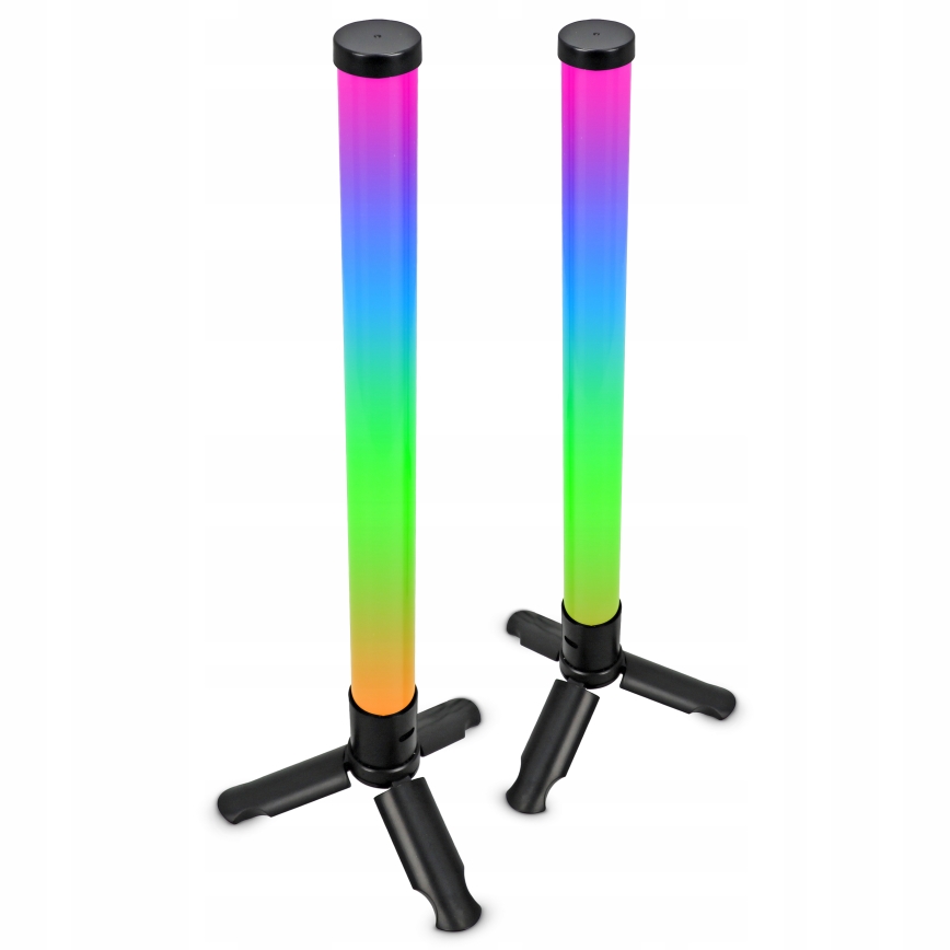 Set van 2 dimbare RGBIC LED-tafellampen LED/5W/5V zwart + afstandsbediening