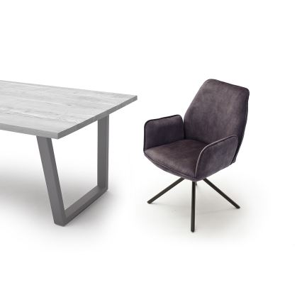 Set van 2 eetkamerstoelen NEXORO, antraciet