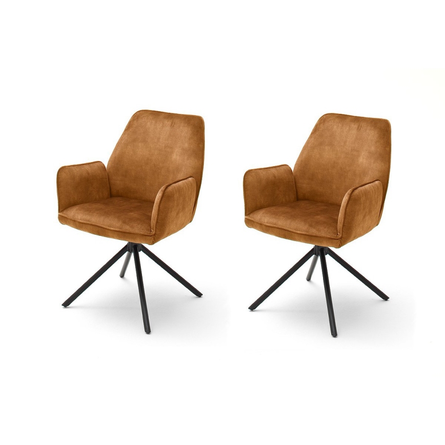 Set van 2 eetkamerstoelen NEXORO, oranje