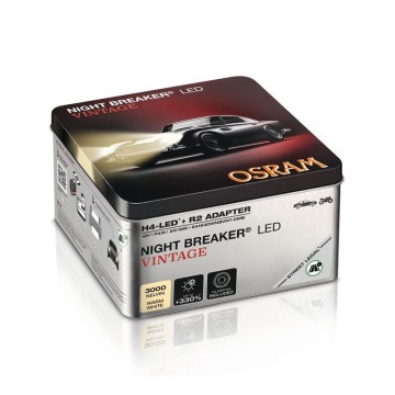 SET VAN 2 LED-autolampen NIGHT BREAKER VINTAGE H4 P43T/20W/12V 3000K - Osram