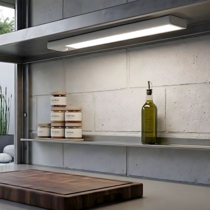 Set van 2 oplaadbare LED-meubelverlichting met bewegings- en schemersensor VIRO LED/1,2W/3,7V 800 mAh 3000/4000/6500K 30 cm wit