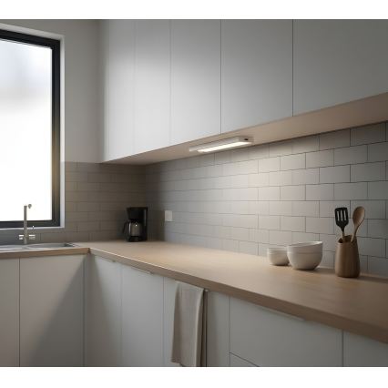 SET 2x LED oplaadbare meubelverlichting met bewegings- en schemersensor VIRO LED/1W/3,7V 800 mAh 3000/4000/6500K 20 cm wit