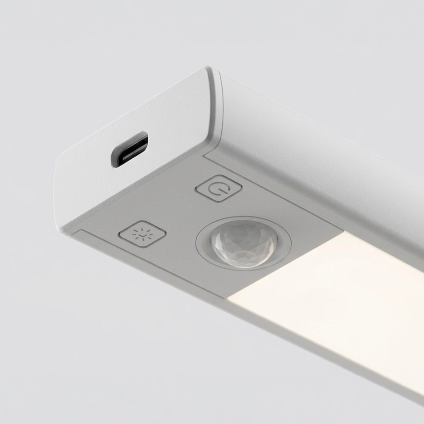 SET 2x LED oplaadbare meubelverlichting met bewegings- en schemersensor VIRO LED/1W/3,7V 800 mAh 3000/4000/6500K 20 cm wit