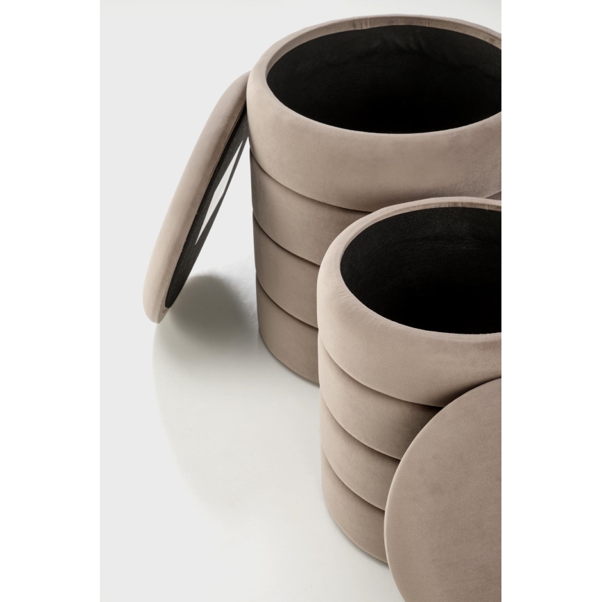 Set van 2 PAX-poefs Ø 33/40 cm taupe