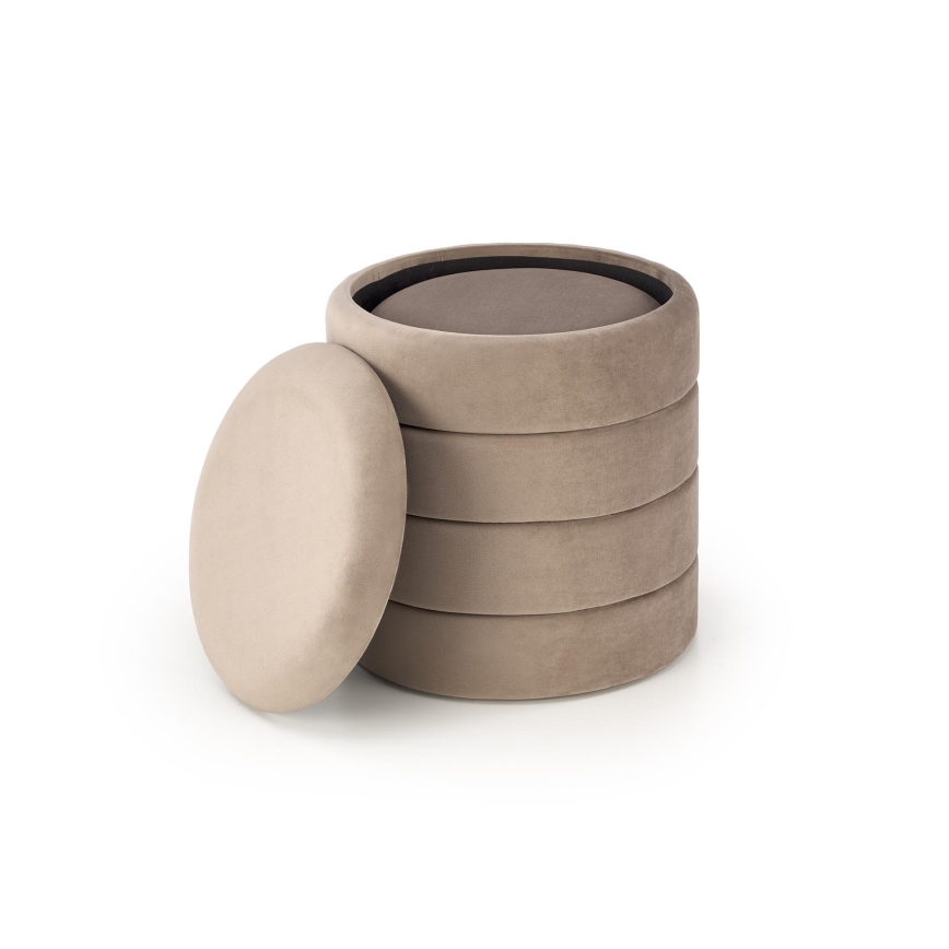 Set van 2 PAX-poefs Ø 33/40 cm taupe