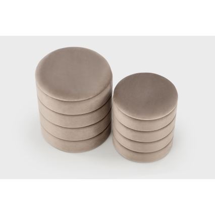 Set van 2 PAX-poefs Ø 33/40 cm taupe