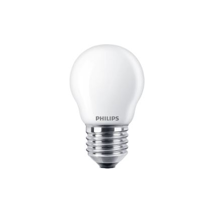 Set van 2 Philips P45 LED-lampen, E27, 2,2W/230V, 2700K
