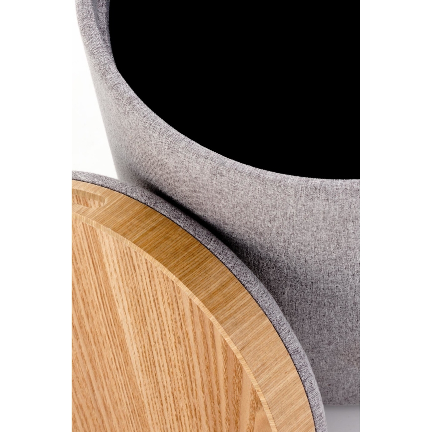 Set van 2 poefs AVIKO Ø 38/45 cm grijs/beige