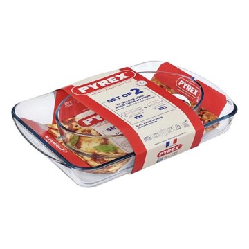 Set van 2 Pyrex-ovenschalen 3,7/2,2 l